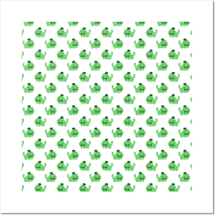 St. Patrick's Day Cat Pattern Posters and Art